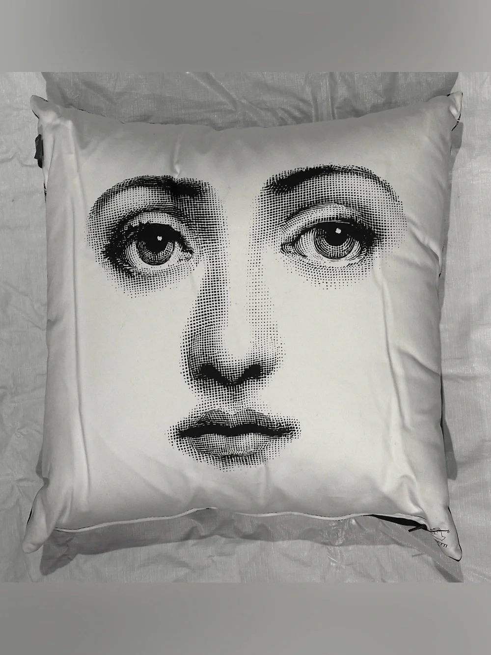 NEW RARE FORNASETTI PILLOW ITALY TEMA E VARIAZIONI 2 SIDED GRAPHIC COLLECTORS